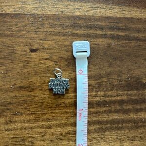 Sterling Silver 'French Bulldog Mom' Charm Pendant